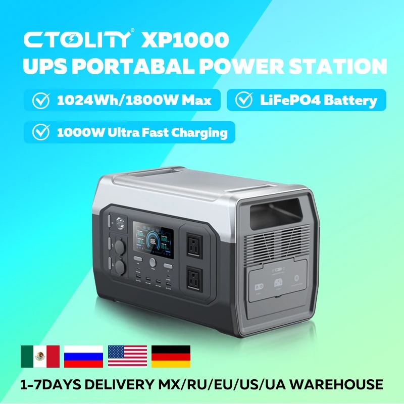 Outdoor Power Generator - 【Best-selling】 CTOLITY XP1000 1800W Portable Solar