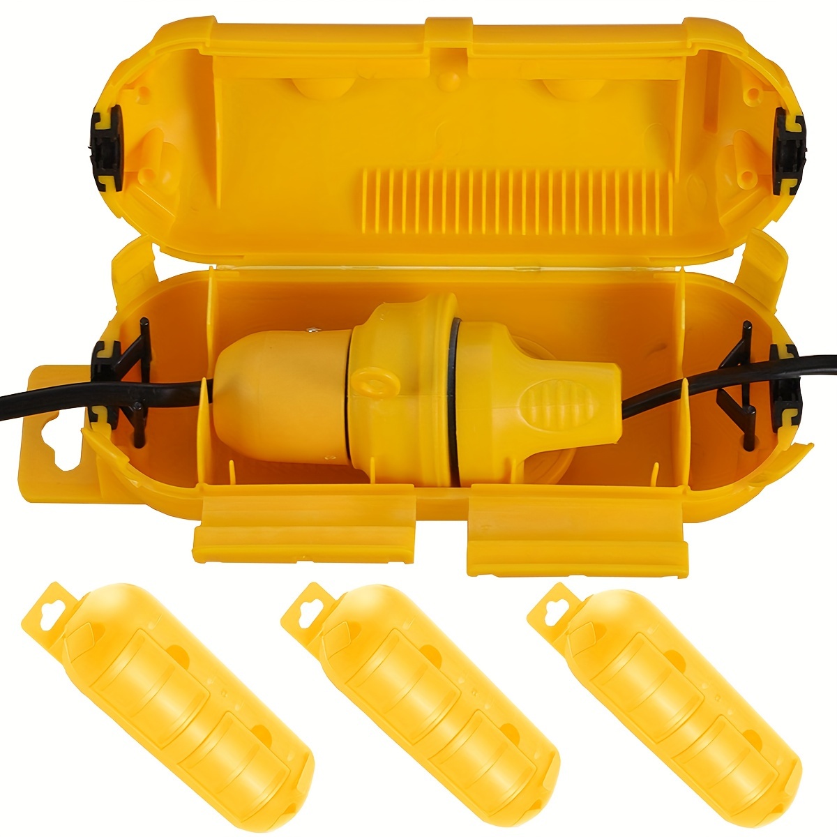 Outdoor Power Extension - Extension Yellow Cord Safety Cover with