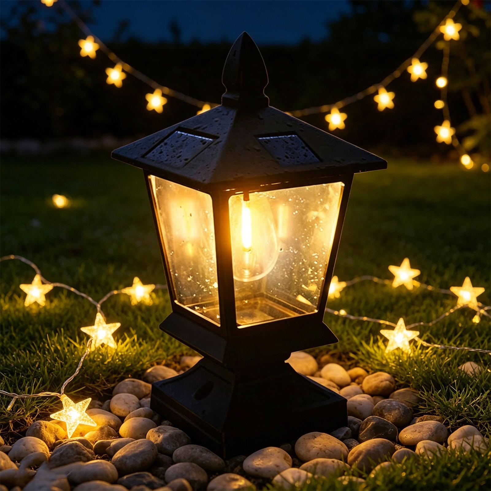 Outdoor Power Post - Waterproof Solar Garden Lights for Villas