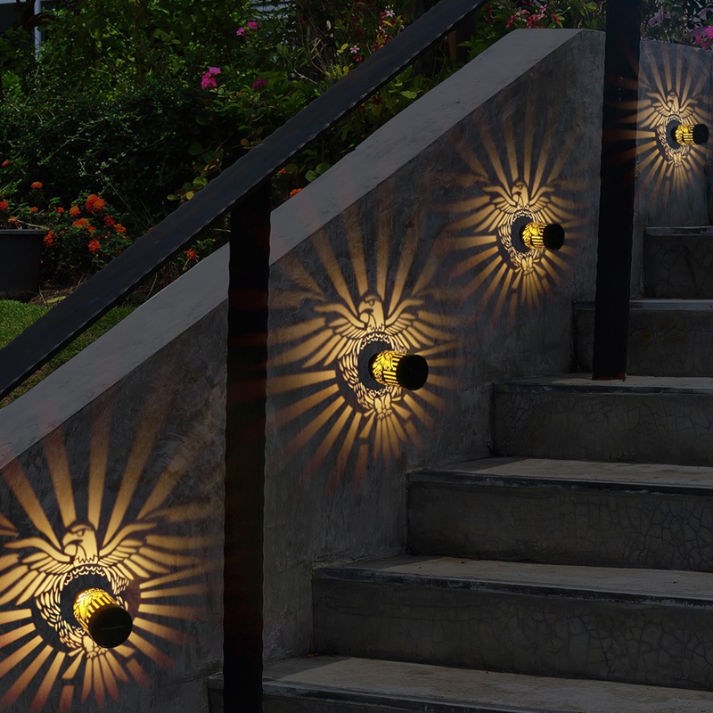 Outdoor Power Post - 2 Pack Solar Fence Lights Metal