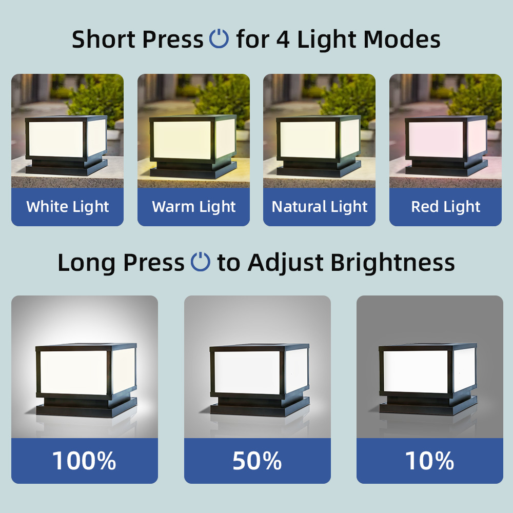 LED Solar Lights Outdoors Wate - Outdoor Power Post review and price