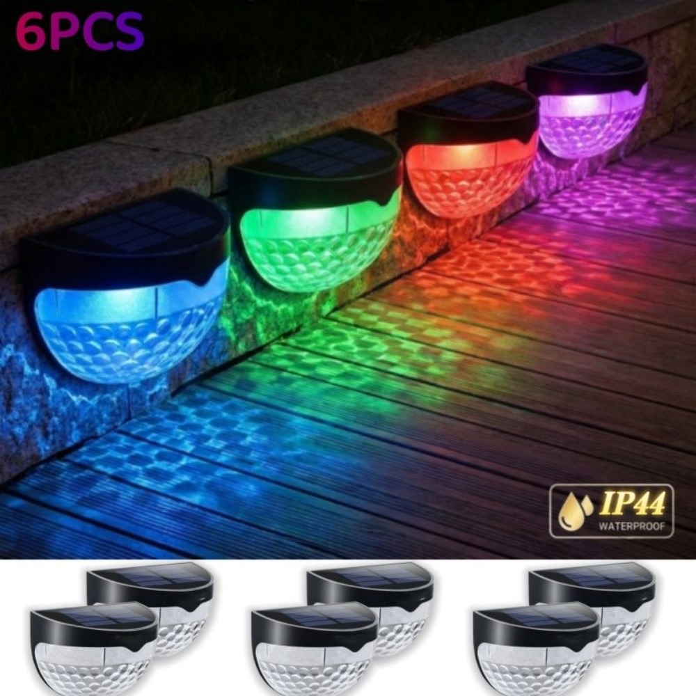 6 Pack RGB Solar Fence Lights, - Outdoor Power Post review and price