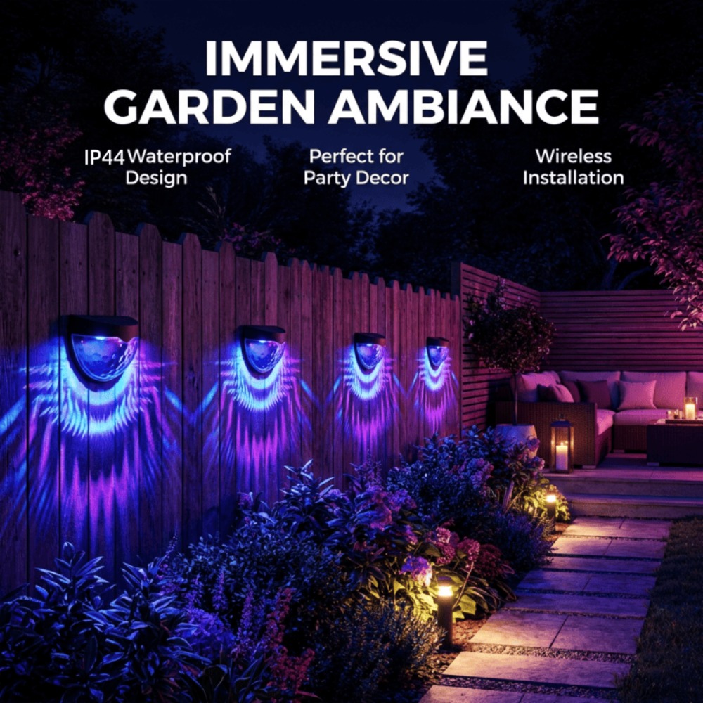 6 Pack RGB Solar Fence Lights, - Outdoor Power Post review and price