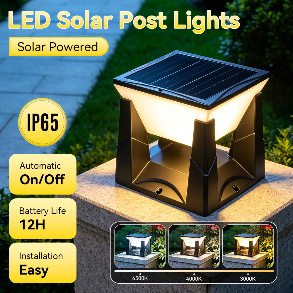3-Color Solar Post Light IP65  - Outdoor Power Post review and price