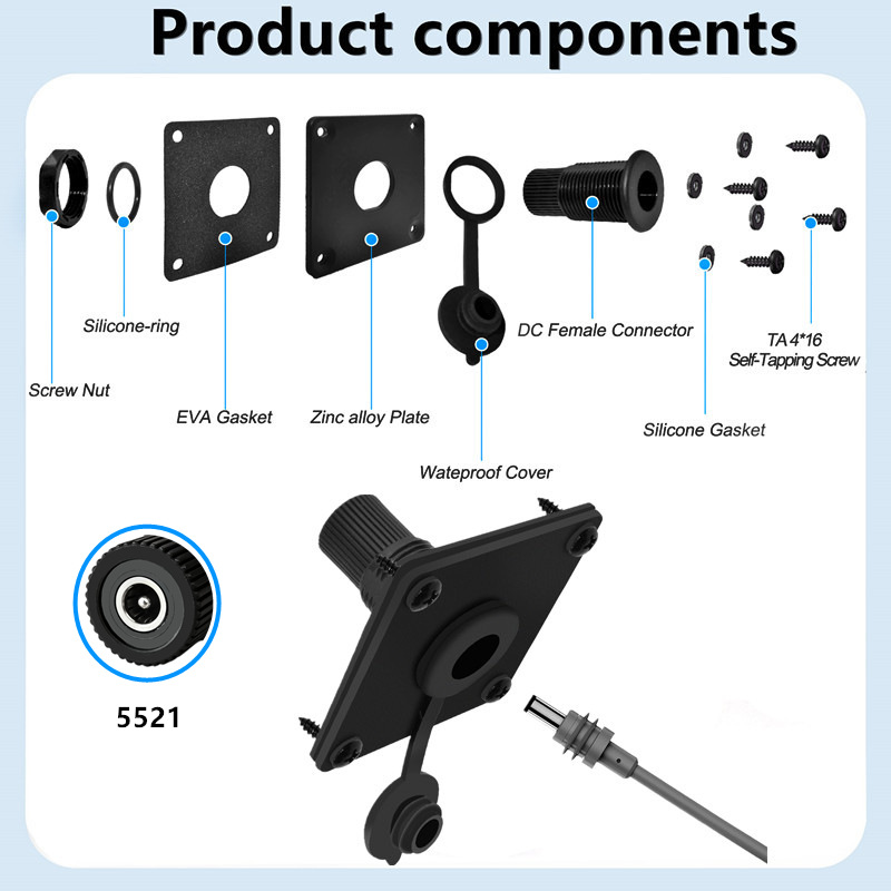 IP65 Waterproof DC5521 Panel M - Outdoor Power Jack review and price