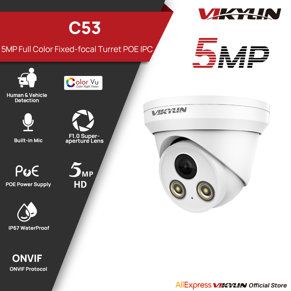 VIKYLIN 5MP Full Color IP Came - Outdoor Power G Motion review and price