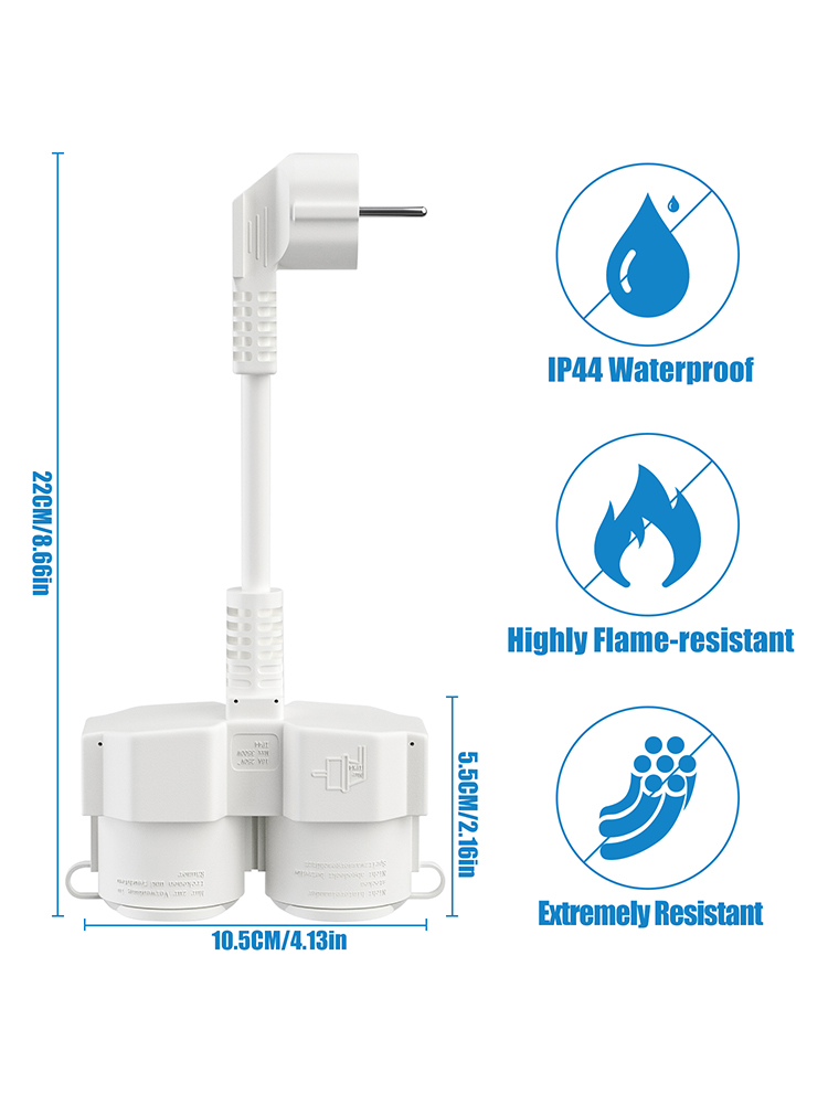 EU Extension Cable with 2 Schu - Outdoor Power Extension review and price