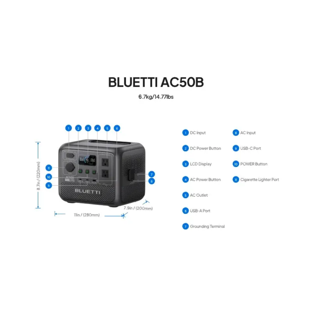 BLUETTI AC50B Portable Power S - Portable Generator Inverter review and price