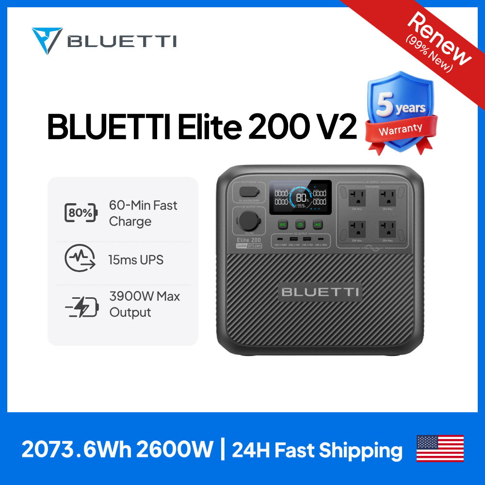 【Renew】BLUETTI Elite 200 V2 Po - Outdoor Power Generator review and price