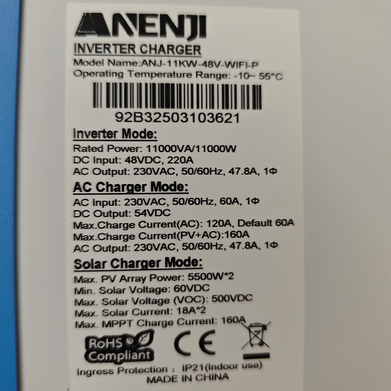 ANENJI 11KW 48V Hybrid Solar I - Portable Generator Inverter review and price