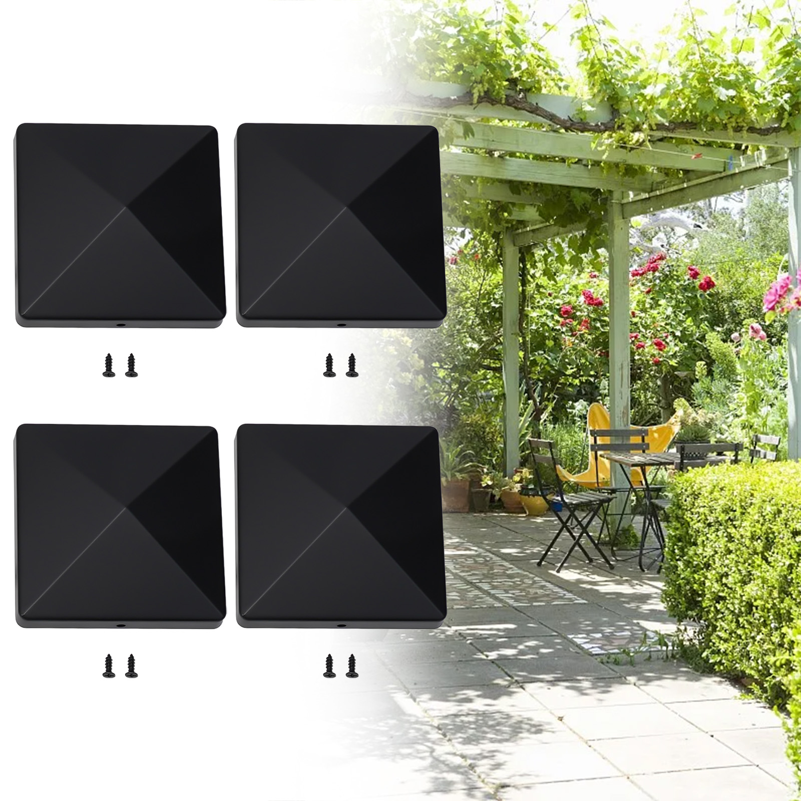 4 Inch Plastic Fence Post Cap  - Outdoor Power Post review and price